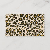 Carte De Visite Motif d'empreinte de léopard (Dos)