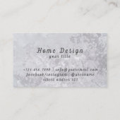 Carte De Visite Motif d'encre gris de marbre texture pierre Motif (Dos)