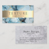 Carte De Visite Motif d'encre gris de marbre texture pierre Motif (Devant / Derrière)