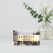 Carte De Visite Motif d'encre gris  de marbre texture pierre Motif (Debout devant)