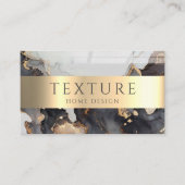 Carte De Visite Motif d'encre gris  de marbre texture pierre Motif (Devant)