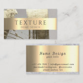 Carte De Visite Motif d'encre gris de marbre texture pierre Motif (Devant / Derrière)