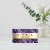 Carte De Visite Motif d'encre gris  de marbre texture pierre Motif (Debout devant)