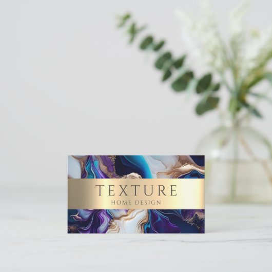 Carte De Visite Motif d'encre gris  de marbre texture pierre Motif (Debout devant)