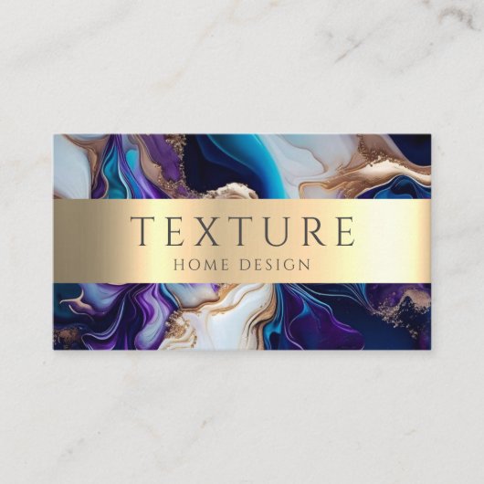 Carte De Visite Motif d'encre gris de marbre texture pierre Motif (Devant)