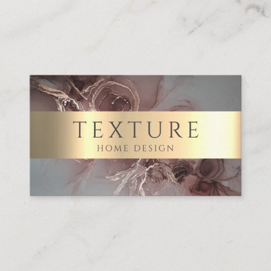 Carte De Visite Motif d'encre gris de marbre texture pierre Motif (Devant)