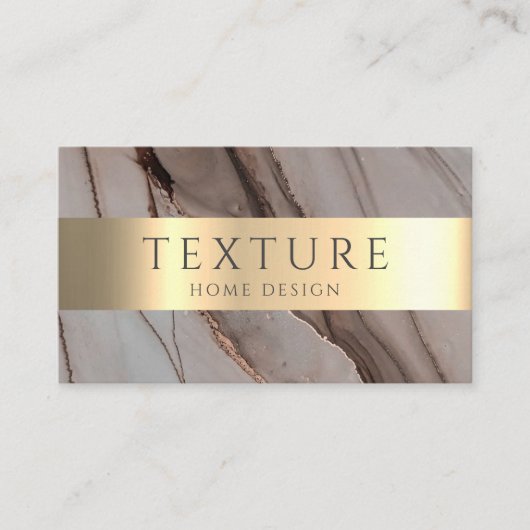 Carte De Visite Motif d'encre gris  de marbre texture pierre Motif (Devant)