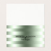 Carte De Visite Motif des bandes vert-tige (Extérieur déplié)