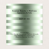 Carte De Visite Motif des bandes vert-tige (Intérieur déplié)