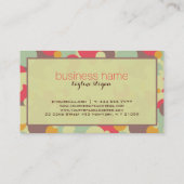 Carte De Visite Motif des cercles rétro colorés (Dos)