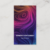 Carte De Visite Motif des cercles Vibe des années 60 (Devant)