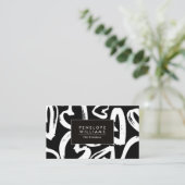 Carte De Visite Motif des coeurs de brosse (Debout devant)