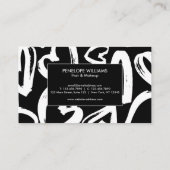 Carte De Visite Motif des coeurs de brosse (Dos)