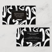 Carte De Visite Motif des coeurs de brosse (Devant / Derrière)