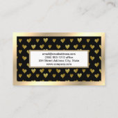 Carte De Visite Motif des Coeurs d'or (Dos)