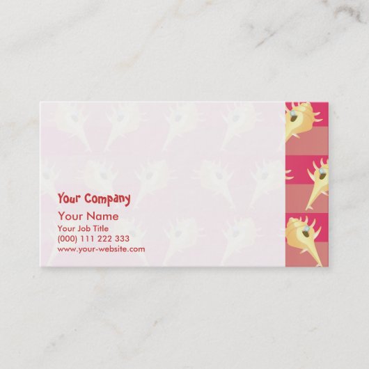 Carte De Visite motif des coques (Devant)