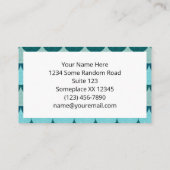 Carte De Visite Motif des échelles de sirop de glitterie bleue (Dos)