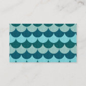 Carte De Visite Motif des échelles de sirop de glitterie bleue (Devant)