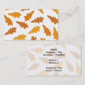 Carte De Visite Motif des feuilles d'automne (Devant / Derrière)