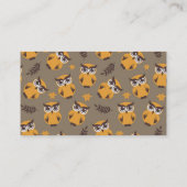 Carte De Visite motif des hiboux d'automne (Dos)