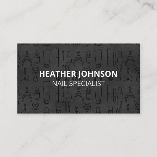 Carte De Visite Motif des outils de manucure (Devant)