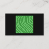 Carte De Visite Motif des rayures vertes onduleuses (Dos)