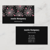 Carte De Visite Motif des toiles d'Halloween et araignées (Devant / Derrière)