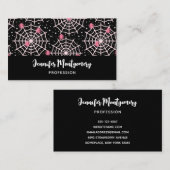 Carte De Visite Motif des toiles d'Halloween et araignées (Devant / Derrière)