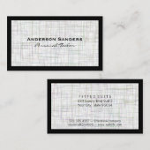 Carte De Visite Motif design moderne chic Black Gold (Devant / Derrière)