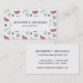 Carte De Visite Motif d'été de Memphis Style Tropical (Devant / Derrière)