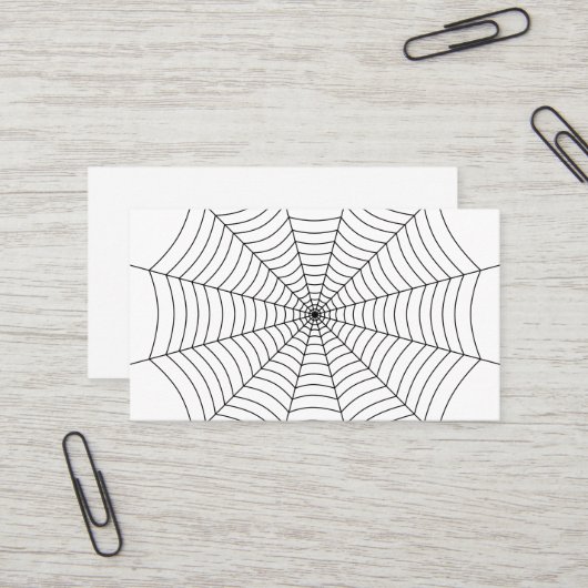Carte De Visite Motif d'Halloween noir et blanc (Devant/Arrière en situation)