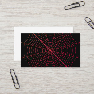 Carte De Visite Motif d'Halloween noir et rouge