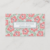 Carte De Visite Motif d'Hibiscus (Devant)