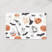 Carte De Visite Motif d'horreur d'Halloween coloré |Bonne Hallowee (Devant)