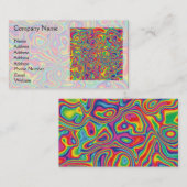 Carte De Visite Motif d'huile arc-en-ciel psychédélique (Devant / Derrière)