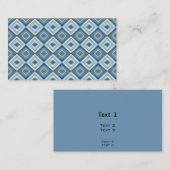 Carte De Visite Motif Diamant bleu (Devant / Derrière)