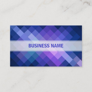 Carte De Visite Motif Diamant bleu rétro