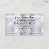 Carte de visite Motif Diamant noir et argent (Dos)