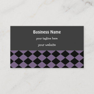 Carte De Visite Motif diamant noir et violet gras