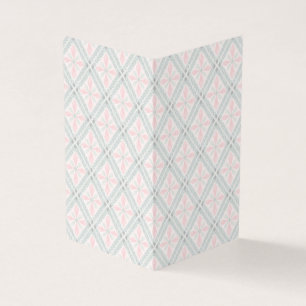 Carte De Visite Motif diamant pastel vert et rose