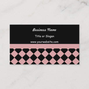 Carte De Visite Motif diamant rose et noir