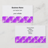 Carte De Visite Motif diamant violet gras (Devant / Derrière)