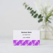 Carte De Visite Motif diamant violet gras (Debout devant)