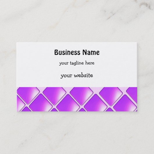 Carte De Visite Motif diamant violet gras (Devant)