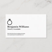 Carte De Visite Motif Diamond Hearts | Bague mariage (Dos)