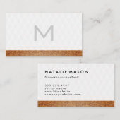 Carte De Visite Motif Diamond Plush avec Découpe Stylisée (Devant / Derrière)