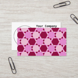 Carte De Visite Motif d'illusion optique Girly Pink