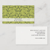 Carte De Visite Motif d'illustrations florales (Devant / Derrière)