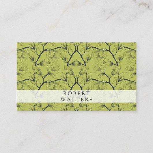 Carte De Visite Motif d'illustrations florales (Devant)