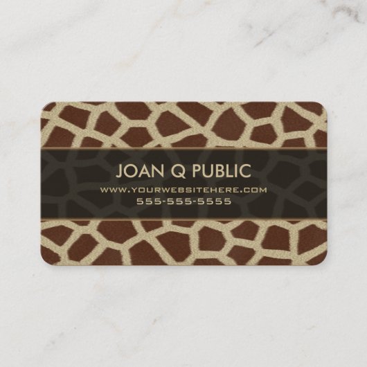 Carte De Visite Motif d'impression Giraffe (Devant)